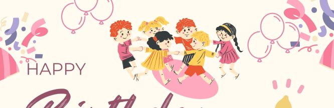 zu sehen ist ein Flyer mit der Aufschrift: "Happy Birthday, 60Jahrfeier des Kiga PInocchio. Festwoche vom 08. bis 12. Juni 2026